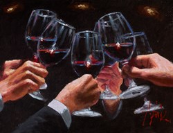 For A Better Life with Lights by Fabian Perez - Original Painting on Stretched Canvas sized 18x14 inches. Available from Whitewall Galleries